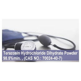 Terazosin Hydrochloride Dihydrate 98.5%min. (CAS NO.: 70024-40-7) 1KG/BAG(2.2LB)