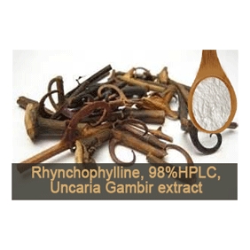 Rhynchophylline 98%HPLC Uncaria Gambir extract 1kg/bag free shipping